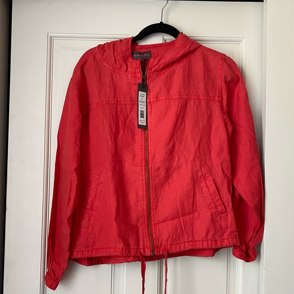NWT Michael stars Linen hoodie